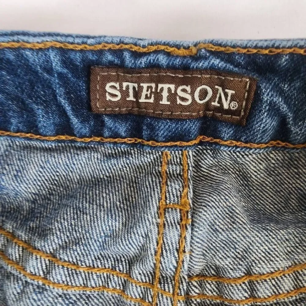 Stetson Denim Y2K Skirt A-Line Blue Jean Cotton Size 10